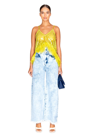 Denim Double Waist Boyfriend Jeans