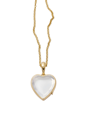 Midi Heart Locket Rolo Chain Necklace Set