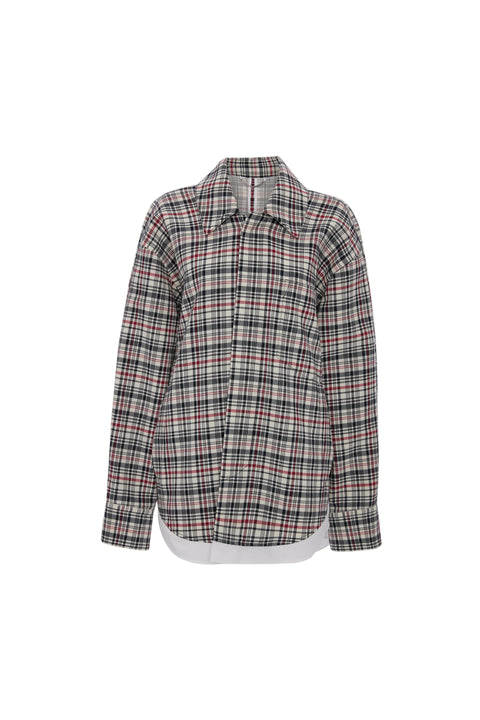 Plaid shirt jacket on a white background