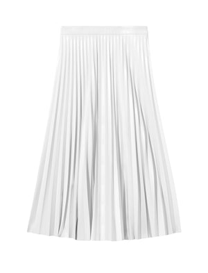 Faux Leather Pleated Skirt