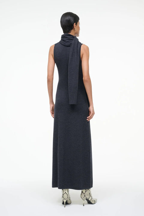 Canal Midi Dress Charcoal