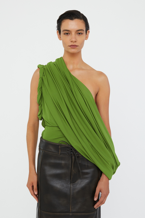 Aiba Draped Jersey Tee