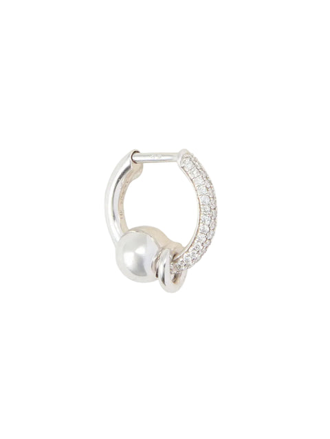 Piercing Small Line Pave Earring