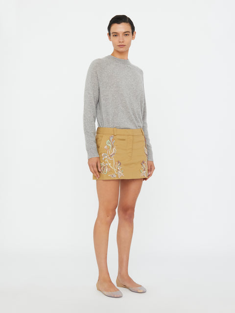 Duke Embellished Chino Mini Skirt