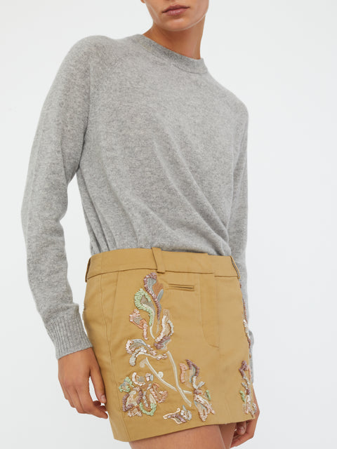 Duke Embellished Chino Mini Skirt
