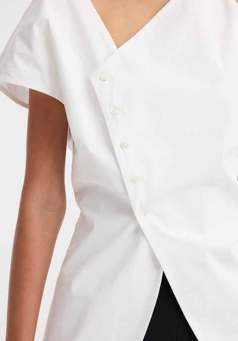 Asymmetrical Poplin Top