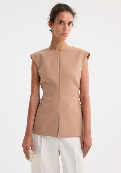 Curved Open Back Top