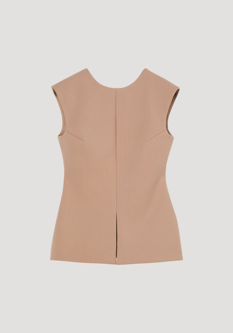 Curved Open Back Top