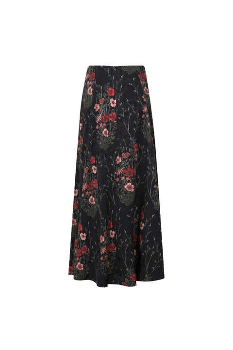 Encanto De Isla Ankle Skirt Black/Red