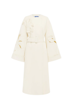 Celestine Applique Wool Blend Coat