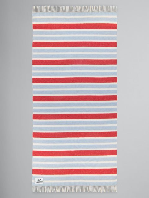 Striped Wool and Alpaca Throw