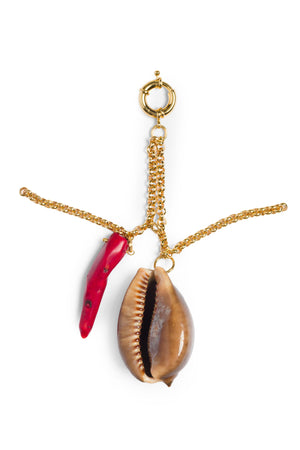 Keycharm With Shell, Coraile, And Chain