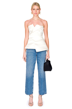 Corseted Tuxedo Top