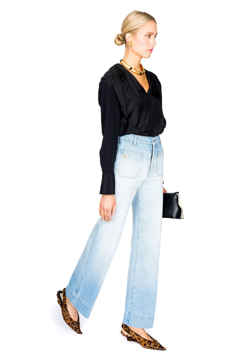 V-Neck Gathered Top