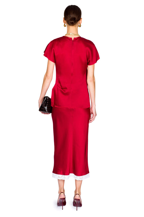 Draped Pleat Detail Top