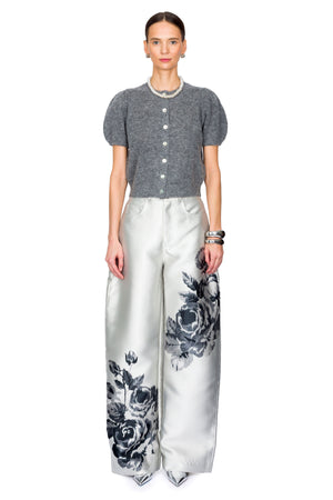 Flower Printed Boyfriend Pants