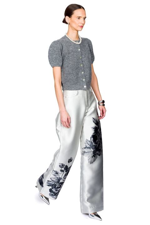 Flower Printed Boyfriend Pants