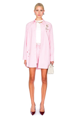 Crystal Grommet Poplin Shirt