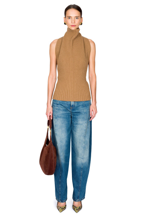 Draped Sleeveless Top