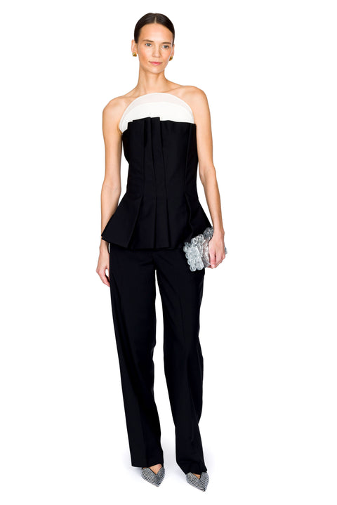 Sculptural Tulip Plissé Bustier