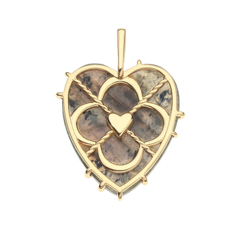 LOVE Carry Your Heart Pendant Labradorite