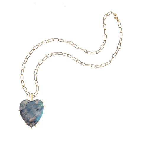 LOVE Carry Your Heart Pendant Labradorite