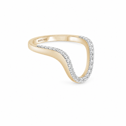 Aura Ring Half Pave