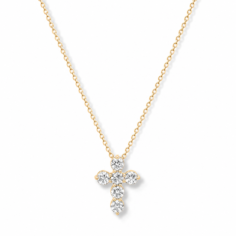 Alix Modern Diamond Cross Necklace