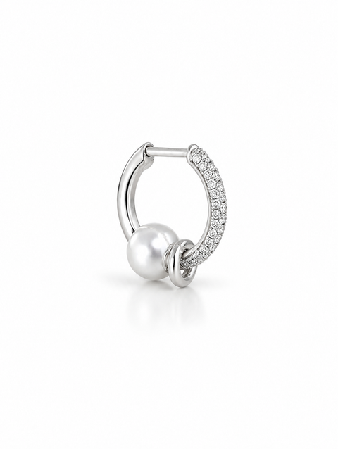 Piercing Small Line Pave Earring