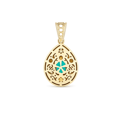 Southwestern Pear Charm Turquoise