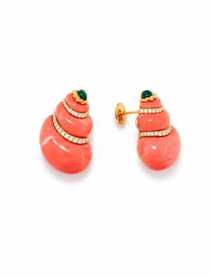 Coral Shell Earrings