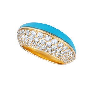 Eclipse Curved Turquoise Ring