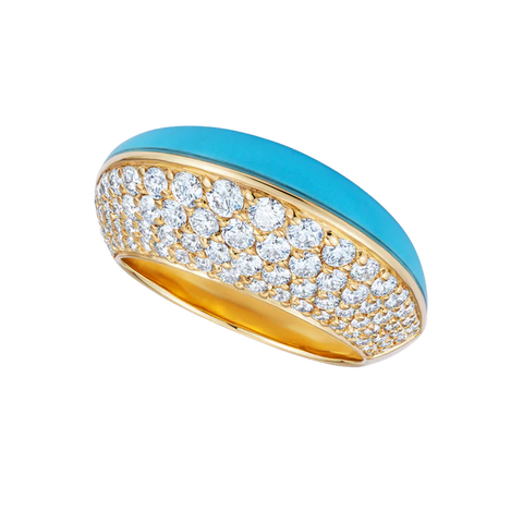 Eclipse Curved Turquoise Ring
