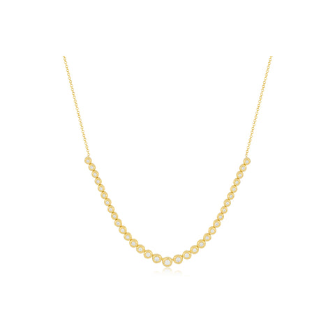 Graduated Diamond Pillow Necklace