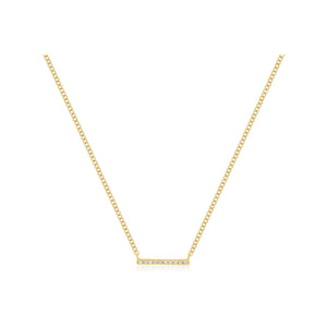 Diamond Mini Bar Necklace