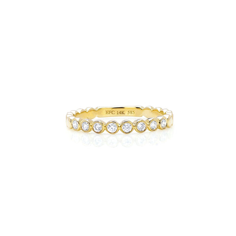 Diamond Bezel Stack Ring .18CT 14K