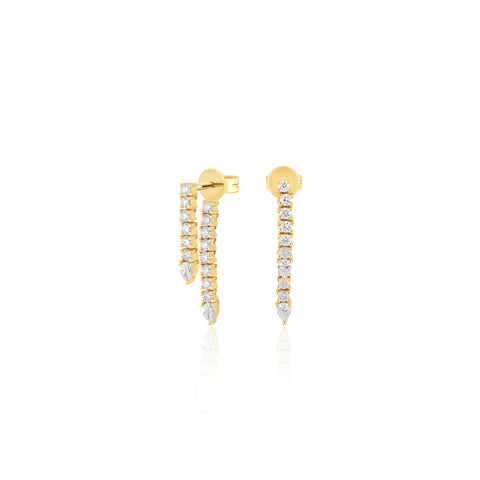 Diamond Teardrop Fringe Earring