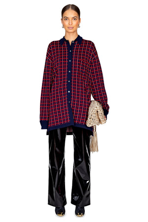 Patent Wide Leg Pant