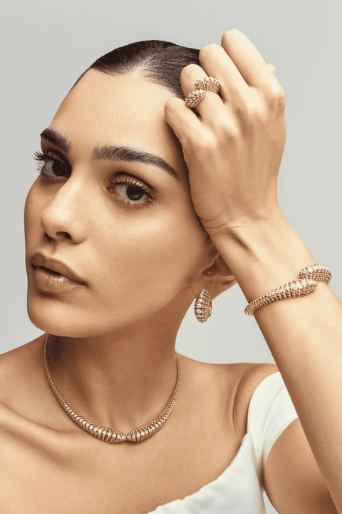 Bubbles Contrarié Yellow Gold Ring