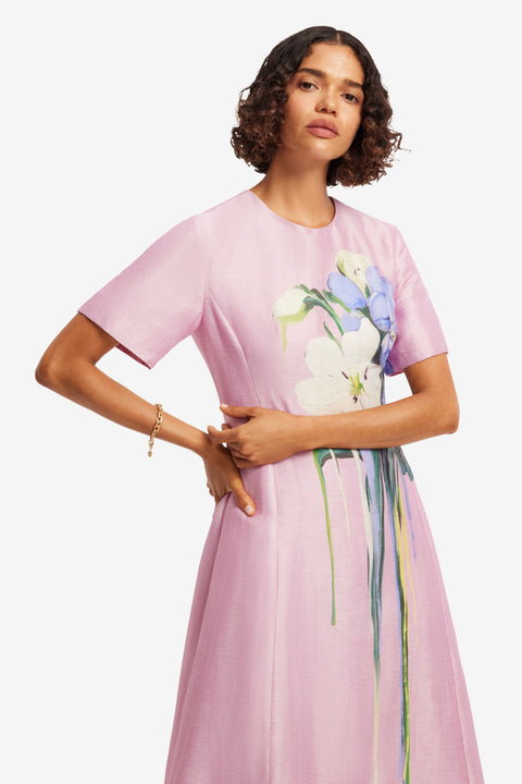 Caroline Short Sleeve Midi Dress