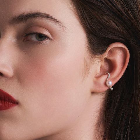 Diamond & Pearl Comet Ear Jewel