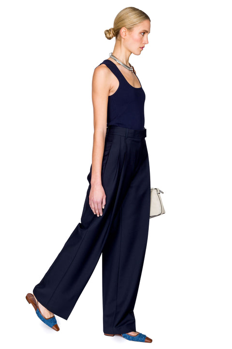 Mid Waist Tailored Trousers