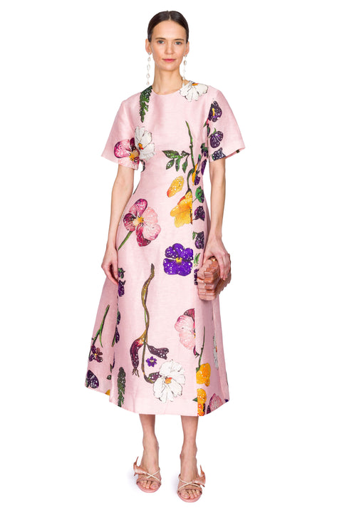 Caroline Short Sleeve Midi Dress