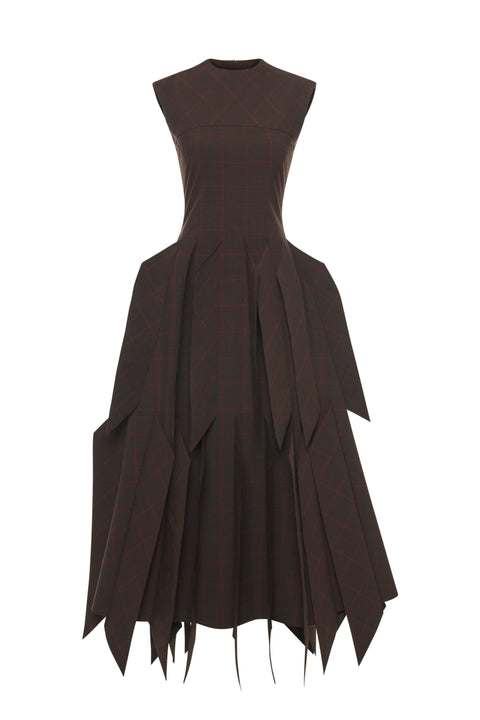 Sleeveless Dress With Panel Applique