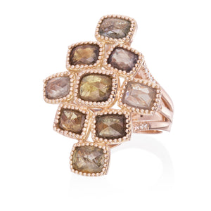 Multicolor Crush Sapphire Shield Ring