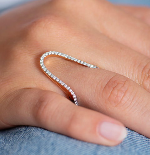 Radiant Ring Half Pave