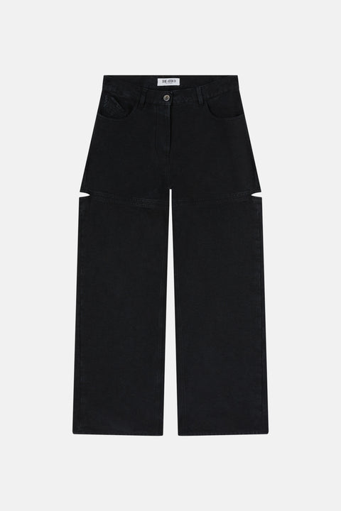 Denim Pant With Open Back Slits