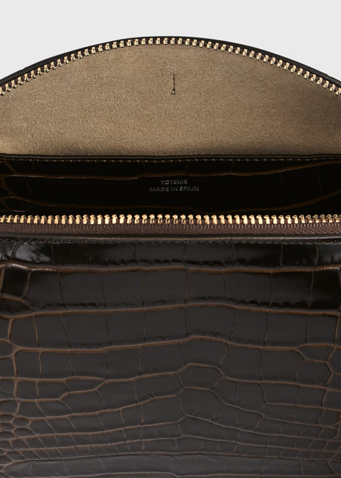 Large Croco-Embossed Pouch