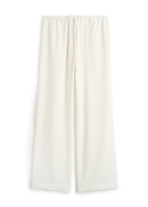 Woven Stripe Drawstring Trousers