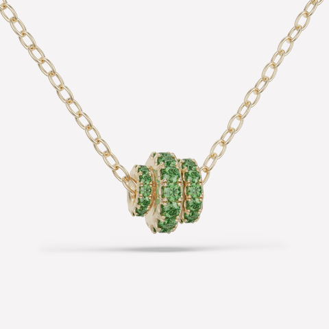 Vesta YG Emerald Necklace